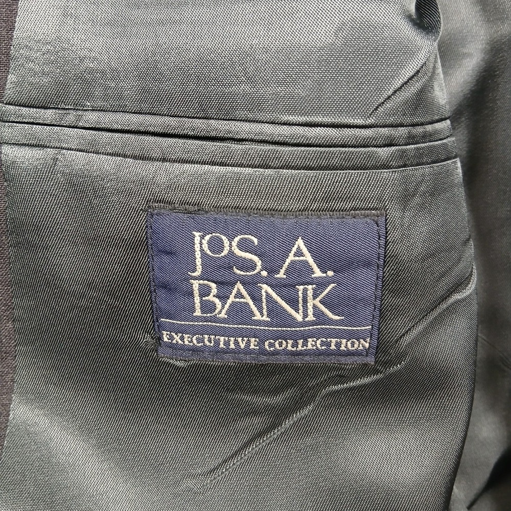 Jos. A. Bank 34063 Pinstripe Suit Jacket Blazer Mens 42L Gray Wool EUC - Picture 4 of 9